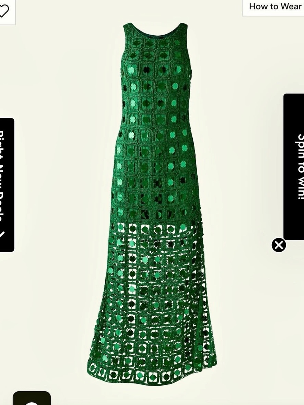 Green Geometric Maxi Dress Like New